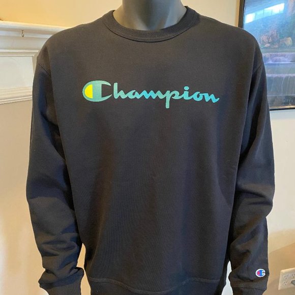 Champion Men's Script Logo-Print Fleece Sweatshirt - Picture 3 of 5